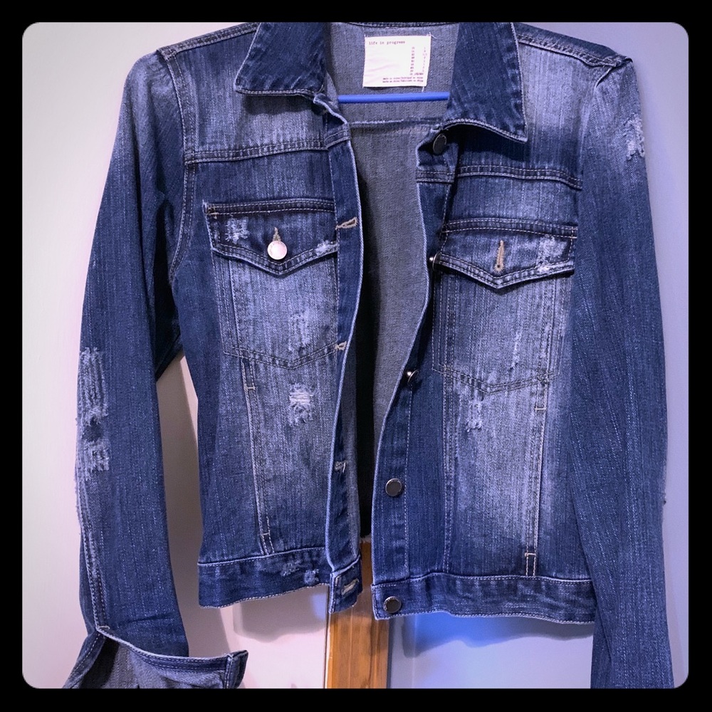 Distressed Jean jacket